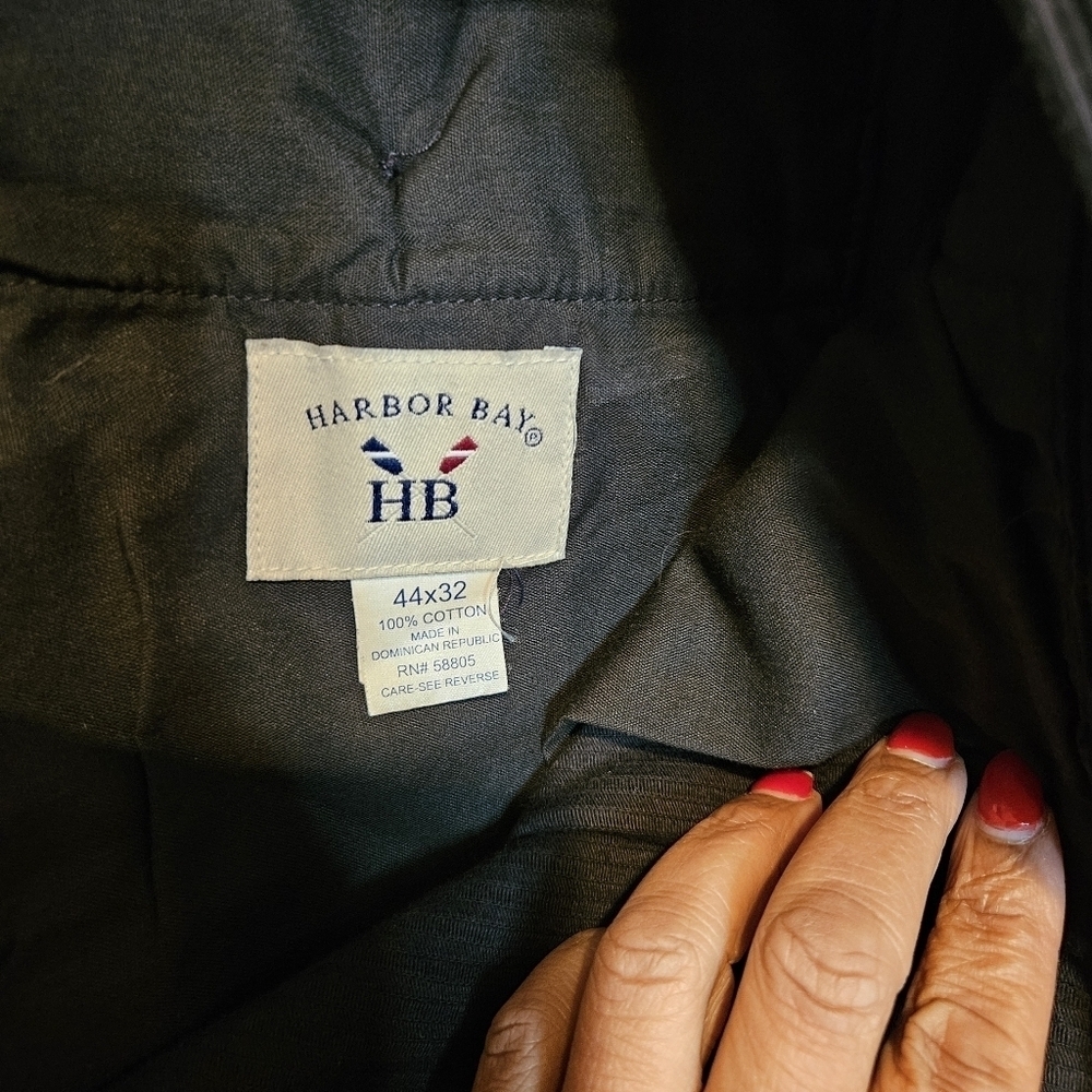Harbor Bay Pants, Mens, Size 44x32, Navy Blue, Corduroy, Classic Fit, - Picture 4 of 6